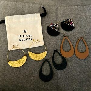 Nickel & Suede earring bundle